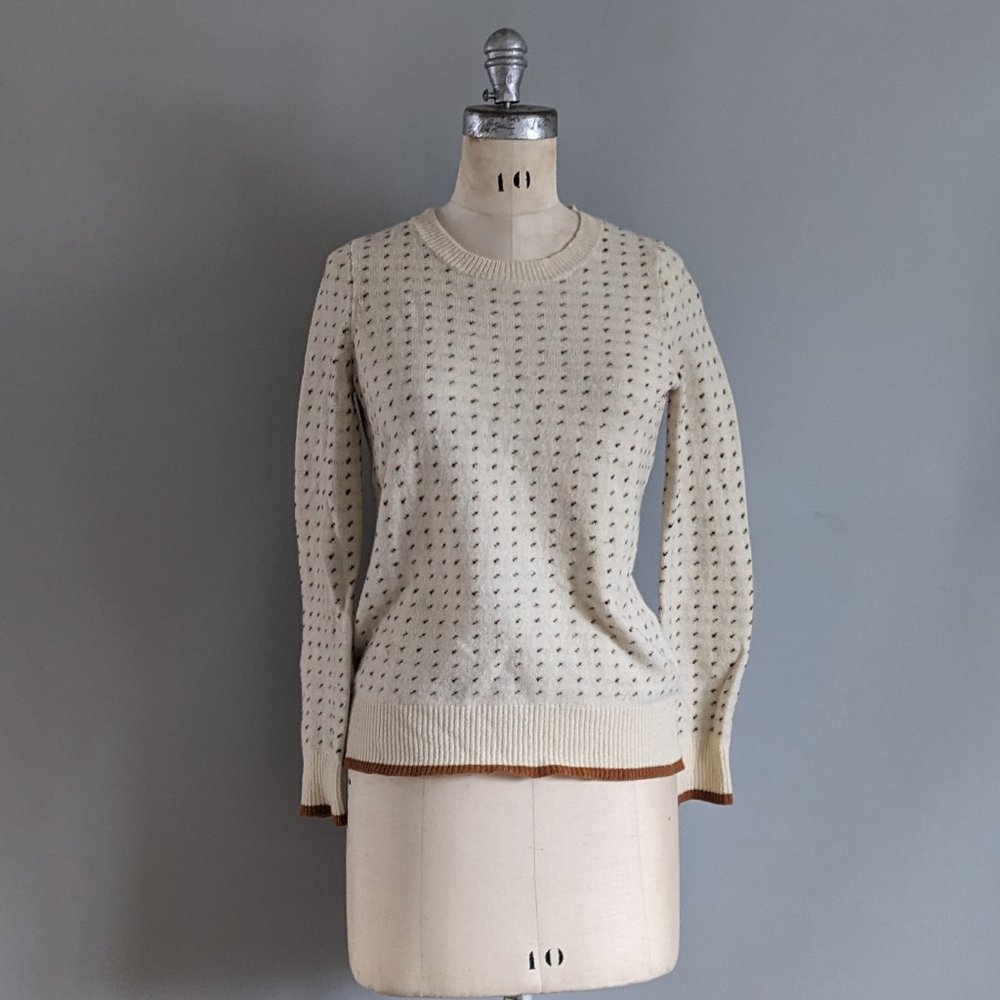 Madewell Wallace Wool Crew Neck Sweater Cream Size Medium
